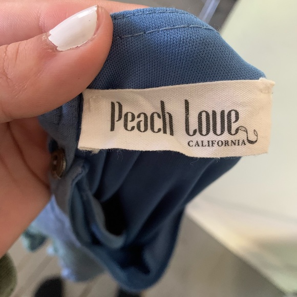 Short blue flowy dress for spring / summer - Picture 3 of 3